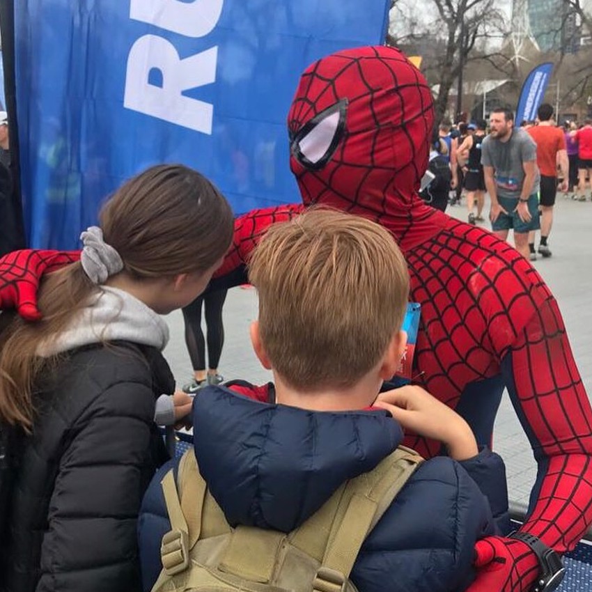 Mark McOnie AKA Spider-Man in Run Melbourne 2021